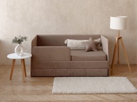 Диван-кровать Happy (капучино) в Решётах - reshyoty.mebel-nsk.ru | фото