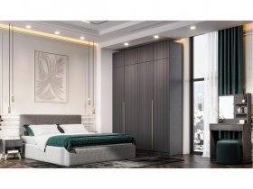Гардеробная Эккервуд (графит) в Решётах - reshyoty.mebel-nsk.ru | фото