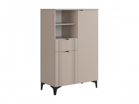 Комод 2 Рич (кашемир/фрапучино матовый/черный) в Решётах - reshyoty.mebel-nsk.ru | фото