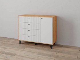Комод «Катрин-13» (дуб крафт золотой/карбон фарфор) в Решётах - reshyoty.mebel-nsk.ru | фото