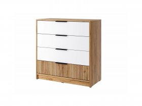 Комод КМ-001 Ивис (дуб крафт золотой/белый) в Решётах - reshyoty.mebel-nsk.ru | фото