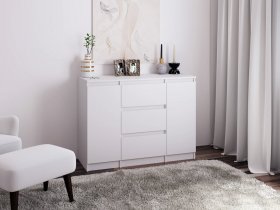 Комод Км011 (белый) в Решётах - reshyoty.mebel-nsk.ru | фото