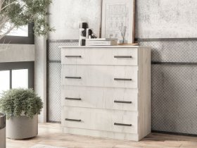 Комод Стандарт-6 NEW (дуб крафт белый) в Решётах - reshyoty.mebel-nsk.ru | фото