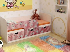 Кровать детская с ящиками 1,86 Минима Hello Kitty в Решётах - reshyoty.mebel-nsk.ru | фото