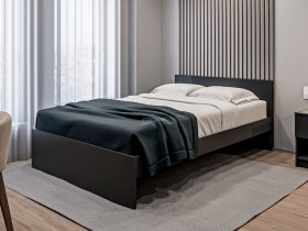Кровать двуспальная 1,4м Бруклин СБ-3353 (диамант серый) в Решётах - reshyoty.mebel-nsk.ru | фото