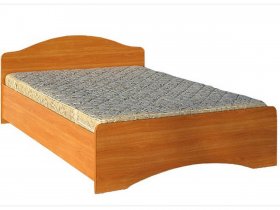 Кровать двуспальная 1,6м-1 (круглая спинка) в Решётах - reshyoty.mebel-nsk.ru | фото
