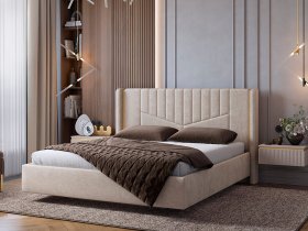 Кровать двуспальная 1,6м Диор (кашемир суфле (велюр)) в Решётах - reshyoty.mebel-nsk.ru | фото