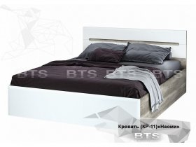Кровать двуспальная 1,6 м  Наоми КР-11 в Решётах - reshyoty.mebel-nsk.ru | фото