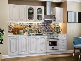 Кухонный гарнитур Лиза-2 (белый) в Решётах - reshyoty.mebel-nsk.ru | фото