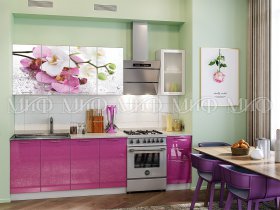 Кухонный гарнитур Орхидея (сиреневый) в Решётах - reshyoty.mebel-nsk.ru | фото