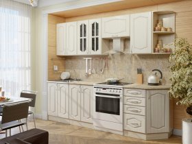 Модульная кухня Классика-1 (дуб молочный) в Решётах - reshyoty.mebel-nsk.ru | фото