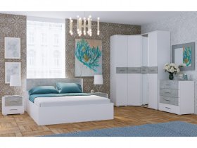Модульная спальня Бьянка (белый/бетон) в Решётах - reshyoty.mebel-nsk.ru | фото