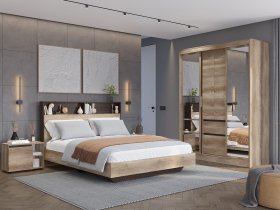 Модульная спальня Энигма (венге/дуб каньон) в Решётах - reshyoty.mebel-nsk.ru | фото