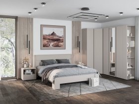 Модульная спальня Люмо (кашемир) в Решётах - reshyoty.mebel-nsk.ru | фото