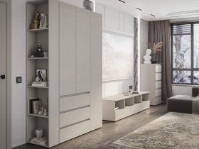 Модульная стенка Люмо (кашемир) в Решётах - reshyoty.mebel-nsk.ru | фото