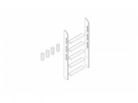 Пакет №10 Прямая лестница и опоры для двухъярусной кровати Соня в Решётах - reshyoty.mebel-nsk.ru | фото