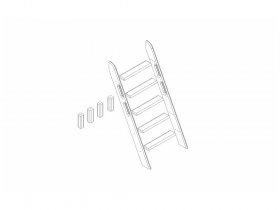Пакет №11 Наклонная лестница и опоры для двухъярусной кровати Соня в Решётах - reshyoty.mebel-nsk.ru | фото