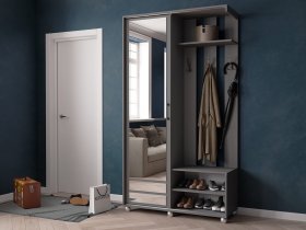 Прихожая «Ларго-2» (графит серый) в Решётах - reshyoty.mebel-nsk.ru | фото