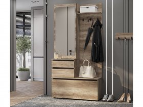 Прихожая ПР-04 Энигма (венге/дуб каньон) в Решётах - reshyoty.mebel-nsk.ru | фото