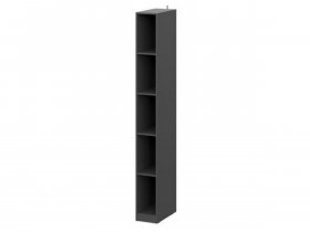 Шкаф-стеллаж ШК-25 Эккервуд (графит) в Решётах - reshyoty.mebel-nsk.ru | фото