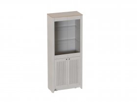 Шкаф-витрина двухдверная Валенсия (гостиная) в Решётах - reshyoty.mebel-nsk.ru | фото