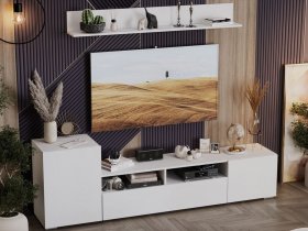 Стенка «Сильвия» (белый ясень) в Решётах - reshyoty.mebel-nsk.ru | фото