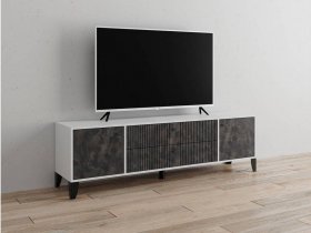 Тумба под ТВ Парус-10 (белый/мальта грей) в Решётах - reshyoty.mebel-nsk.ru | фото
