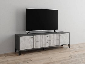 Тумба под ТВ Парус-10 (графит/мальта) в Решётах - reshyoty.mebel-nsk.ru | фото