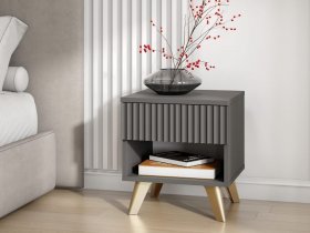 Тумба прикроватная Эккервуд (графит) в Решётах - reshyoty.mebel-nsk.ru | фото